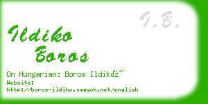 ildiko boros business card